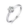 Banyan Tree S925 Silver Moissanite Six-Claw Women's Fashion Ring - Elegant Luxury Trend