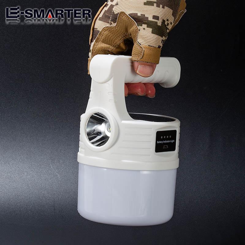 Solar Powerful Rechargeable Camping Light LED Solar Lamp Bulbs Outdoor Emergency Portable  Fishing Lanterns with Flashlight