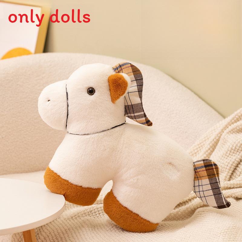 Animal Horse Plush Toy Pillow With Soft Short Pile Fabric For Home Decor And Gift коричневый