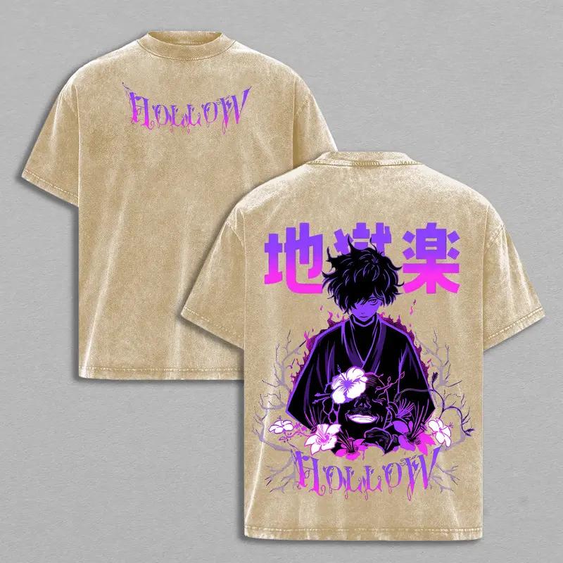 

Hell s Paradise Gabimaru Graphic Tshirt Men Women Clothing Short Sleeve Cotton T-shirts Washed Tee Harajuku Male Casual T Shirt XXL коричневий