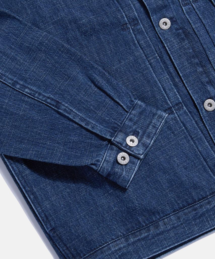 Espionage (Jpn Fabric)Type 1 Kaihara Denim Trucker Jacket Mid Indigo