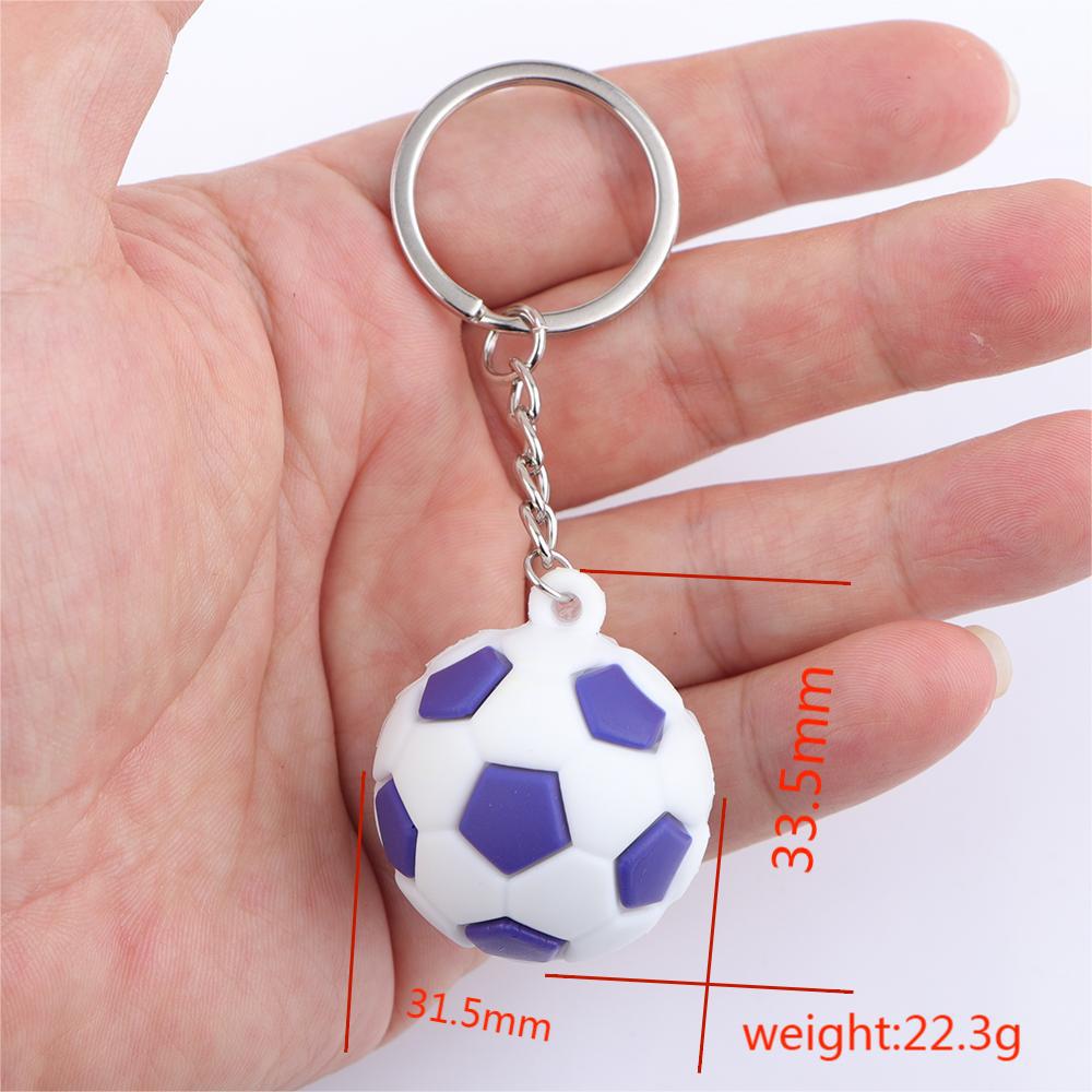 Mini Football Keychain Pendant: PVC Ornament & Souvenir for DIY European Championship/World Cup Matches