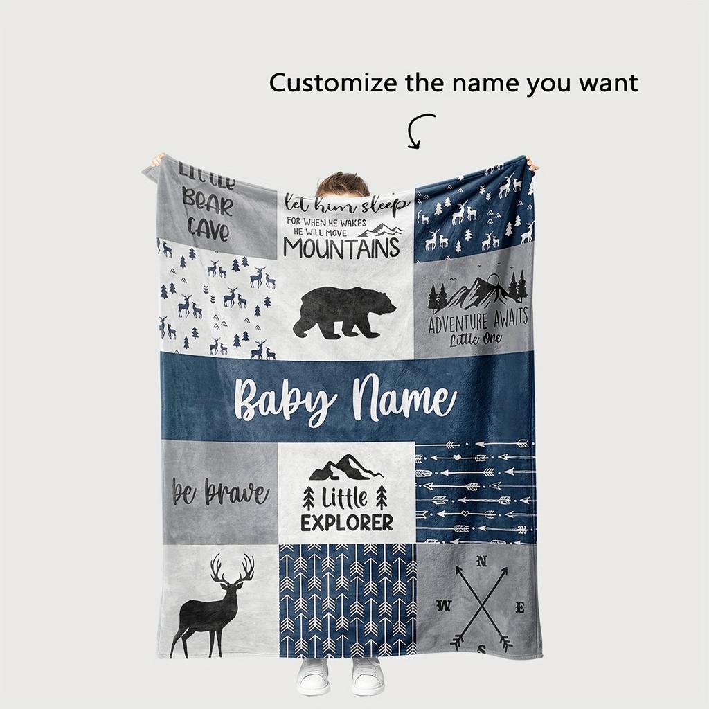 Cute Dog Paw Print Throw Blanket 2D Flat Printing Flannel Blanket Soft Warm Bed Blankets for Sofa Couch Bedding Living Room Home