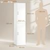 180 cm Tall Bookshelf, Modern 5-Tier Shelf with Adjustable Shelves, Freestanding Storage Cabinet, White