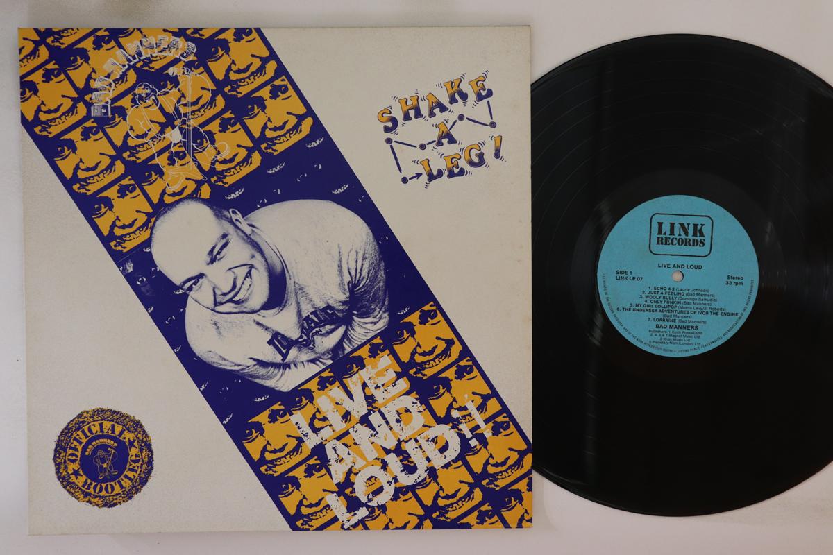 

LP Record BAD MANNERS - Live And Loud!! LINKLP07 BAD MANNERS 1987 UK Rock Used