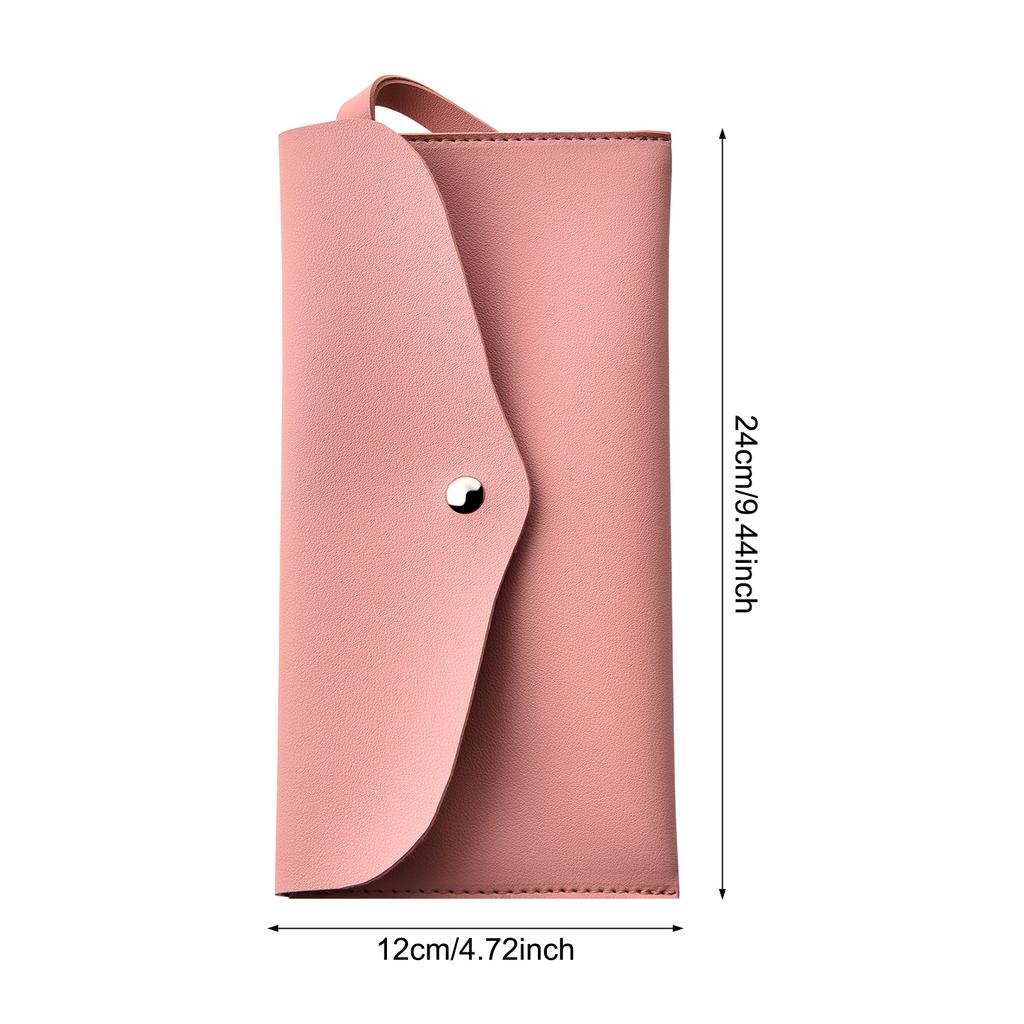Leather Makeup Bag Portable Makeup Brush Organizer Pouch 24x12cm Cosmetic Travel Toiletry Organizer for Women Girls