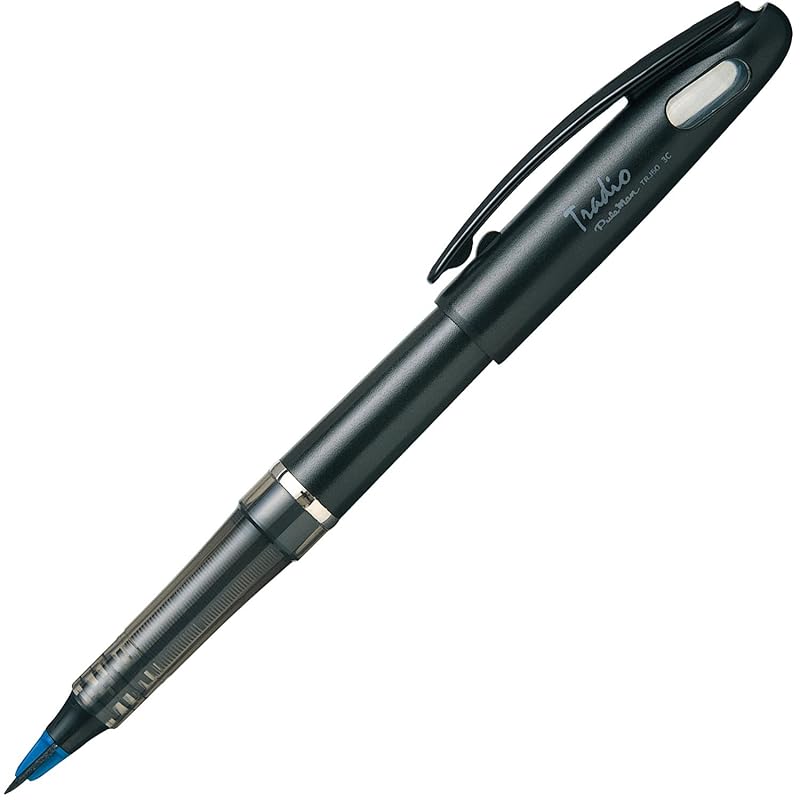 Pentel Tradio Plaman TRJ50-C Water-Based Pen, Blue, 10 pens