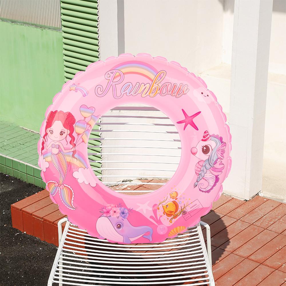 Mermaid children's swimming ring pink rainbow baby underarm swimming ring anti-rollover