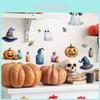 Modern Minimalist Pvc Pumpkin Witch Hat Wall Sticker For Living Room Decor