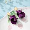 Women's Niche Irregular Petal Tassel Earrings, Exaggerated Light Luxury Design, Personalized High End Jewelry Gifts
