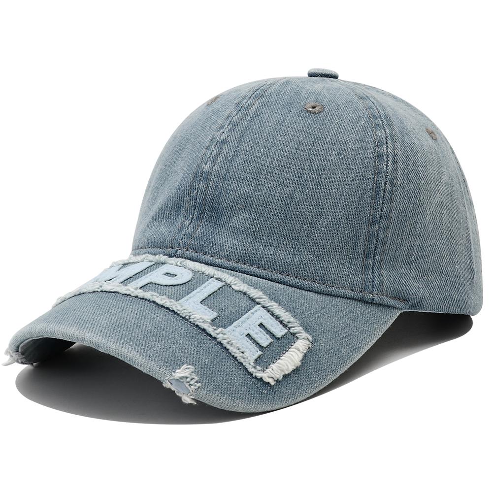 Print Embroidery Denim Baseball Cap Men Casual Jeans Snapback Cap For Men And Women Fashion Adjustable Dad Hats Casquette High Quality Letter
