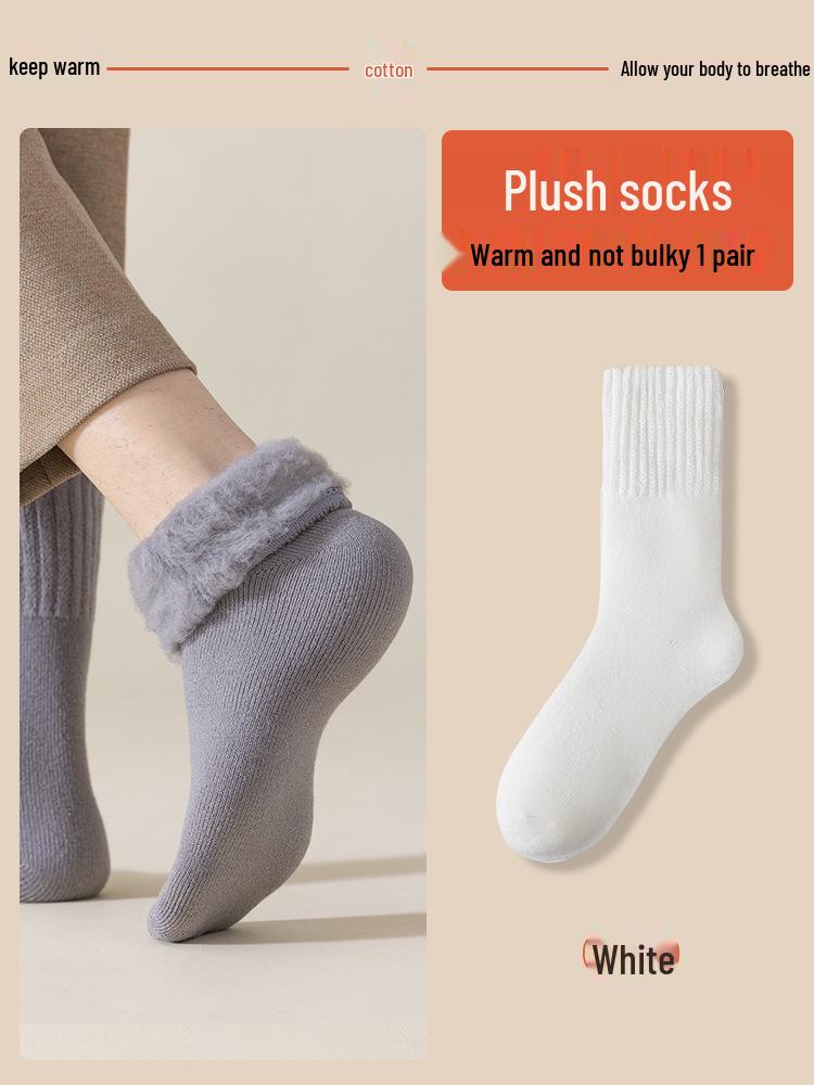 Men's Thick Fleece-Lined Winter Socks - Warm Cotton High Tube, Long Tube Style