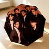 Étoiles Kpop Parapluie Pliant Compact 3 Plis 8 Baleines Protection UV Protection Solaire Imperméable Pour Voyage Usage Quotidien C9241450