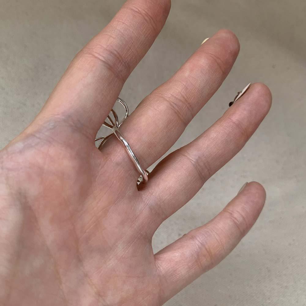 Exaggerated Golden Flower Ring Irregular Open Hollow Out Ring Silver Sunflower Finger Circle  Girls
