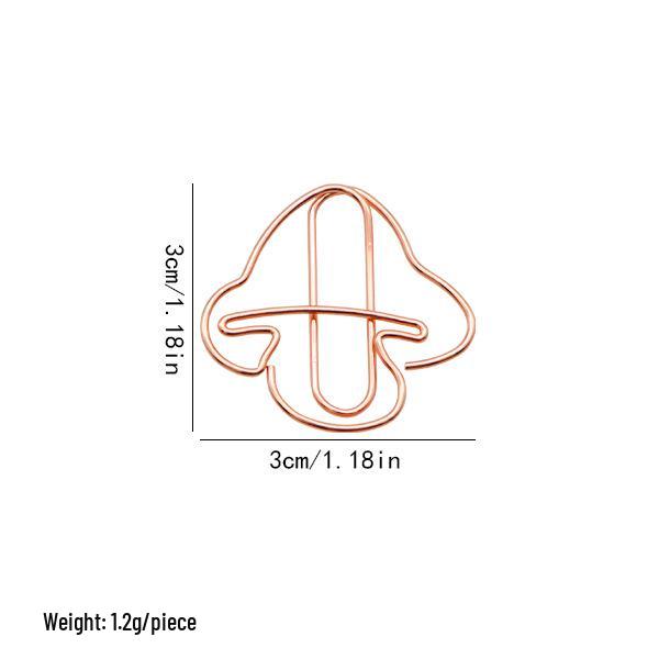 Разноцветные гальванизированные нерегулярные грибочки-скрепки – Забавные канцелярские принадлежности