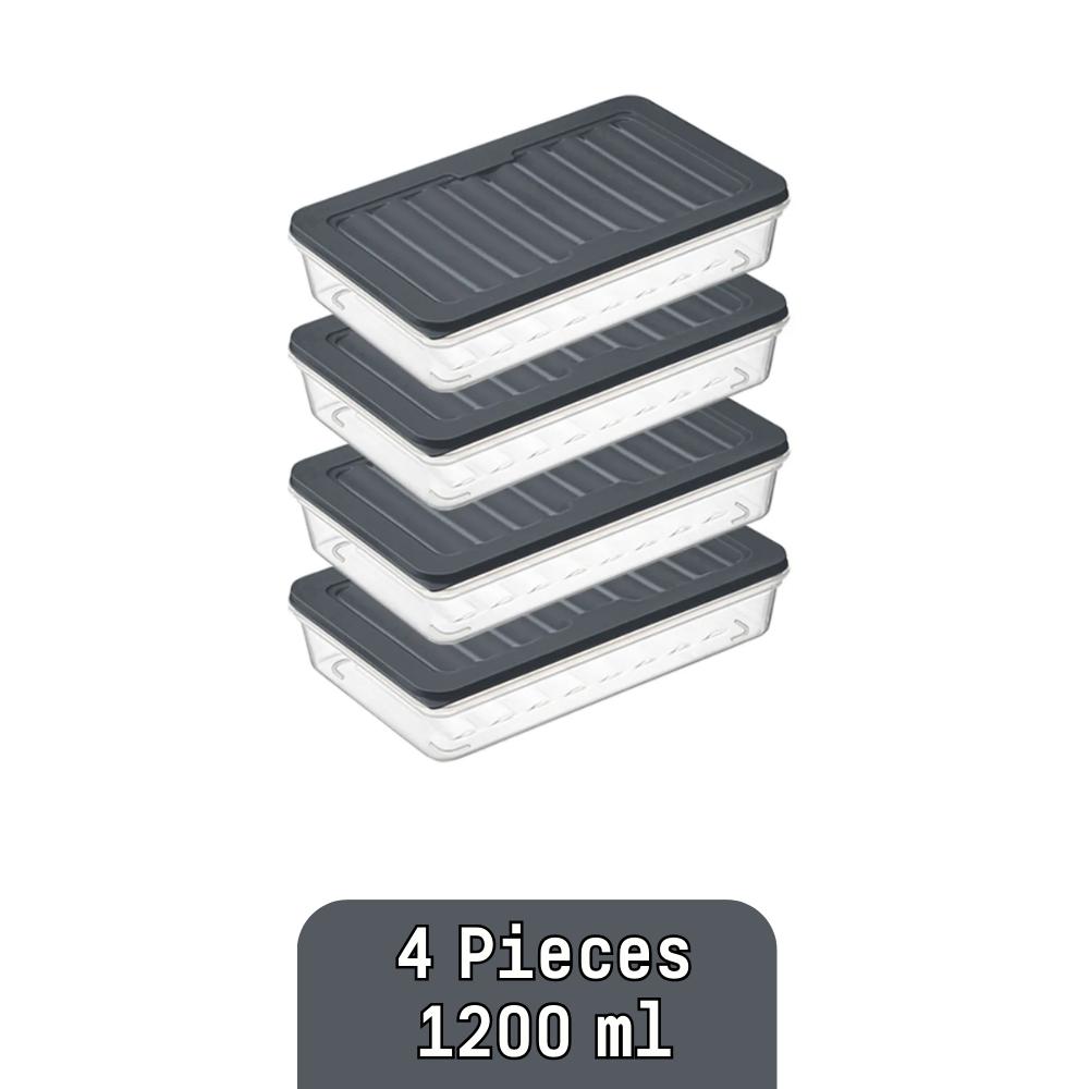 Refrigerator Organizer Storage Container Suitable for Microwave and Freezer 1200 Ml