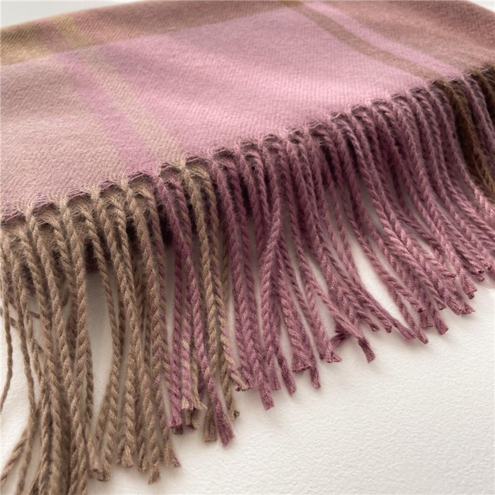 Thick Imitation Cashmere Shawl Windproof Shawl Wrap Fashion Plaid Scarf  Apparel Accessories