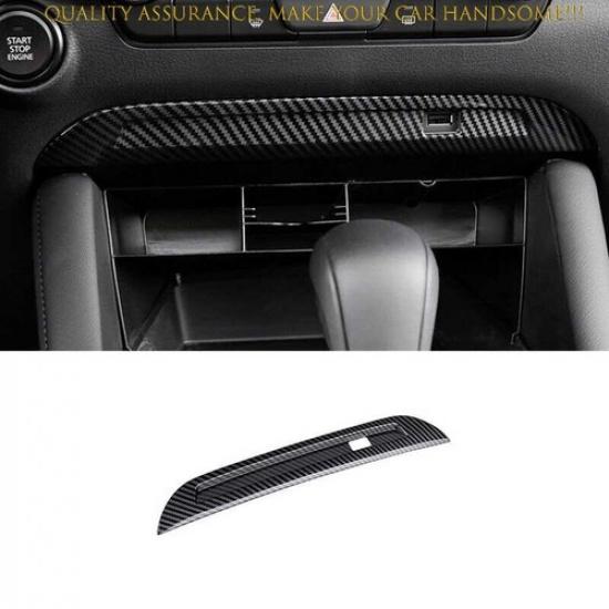 For Mazda 3 Axela 2019-2024 Carbon Fiber Center Console USB Socket Panel Trim
