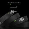 Tactical Bird Non-Magnetic, Anti-Metal Allergy Belt with Plastic Buckle, Non-Metal, Canvas Belt, Black, 130cm