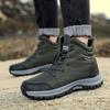 High-top velvet hiking shoes outdoor non-slip and wear-resistant men's breathable casual sports shoes lace-up warm men's shoes