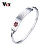 Vnox Free Engraving Stainless Steel Medical Alert ID Bangle Personalized Bracelet for Men Women/Gold Color  2.36"/2.55"