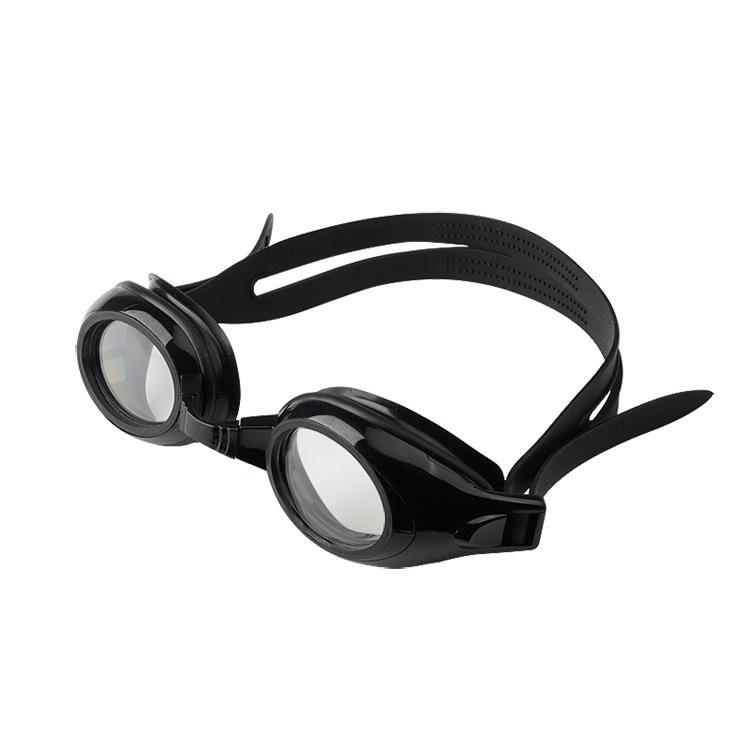 Women s waterproof high-definition full-view swimming goggles, professional racing myopia silicone swimming goggles for men чёрный