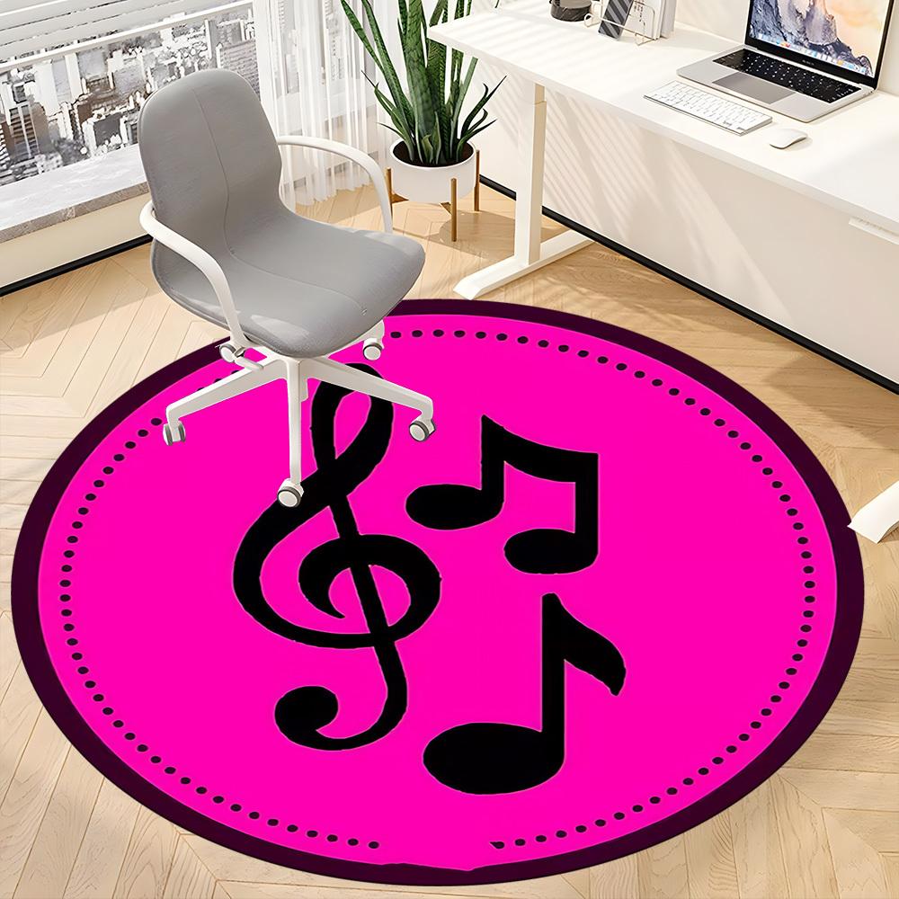 1pc Music Notes Chair Carpet for Office, Soft Flannel Throw Mat, Perfect for Office,Holiday Party Decoration Choice Yy251113020