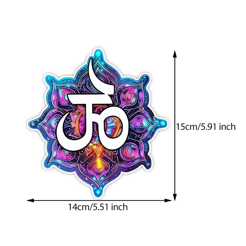Autoaufkleber Om Hindu Symbol Aufkleber Wasserdicht Vinyl-Aufkleber auf Stoßstange Heckscheibe Laptop Selbstklebender Aufkleber Für Autozubehör TM262