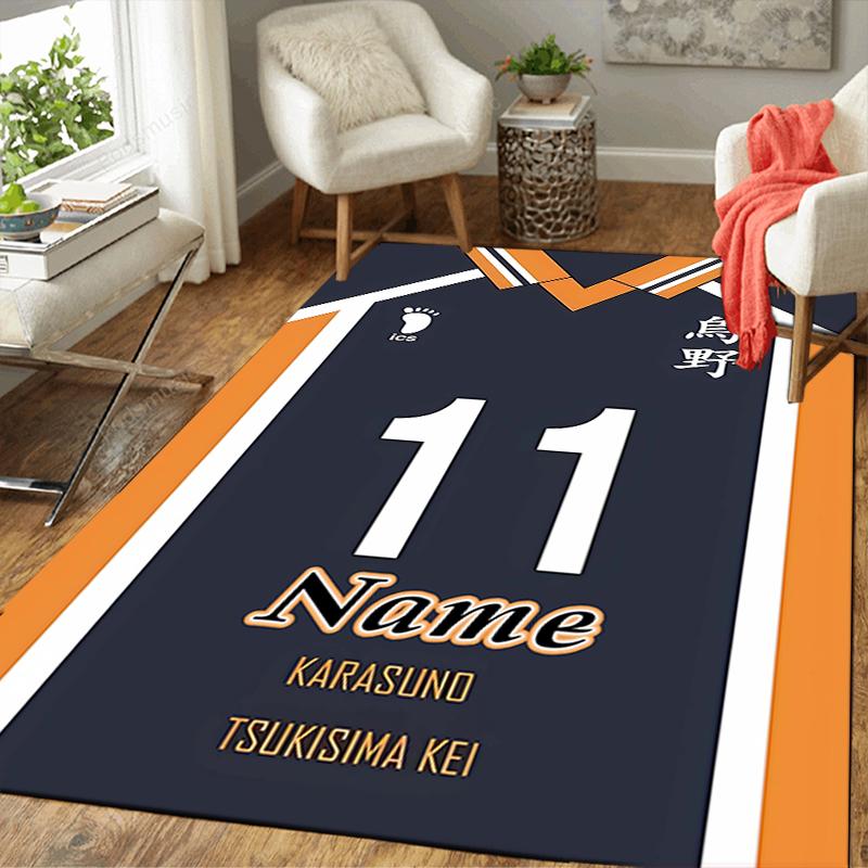Custom 1Pc Haikyuu Team Spirit Rug Office Carpet Indoor Outdoor Entrance Doormat Nonslip Soft And Comfortable Living Room D291581