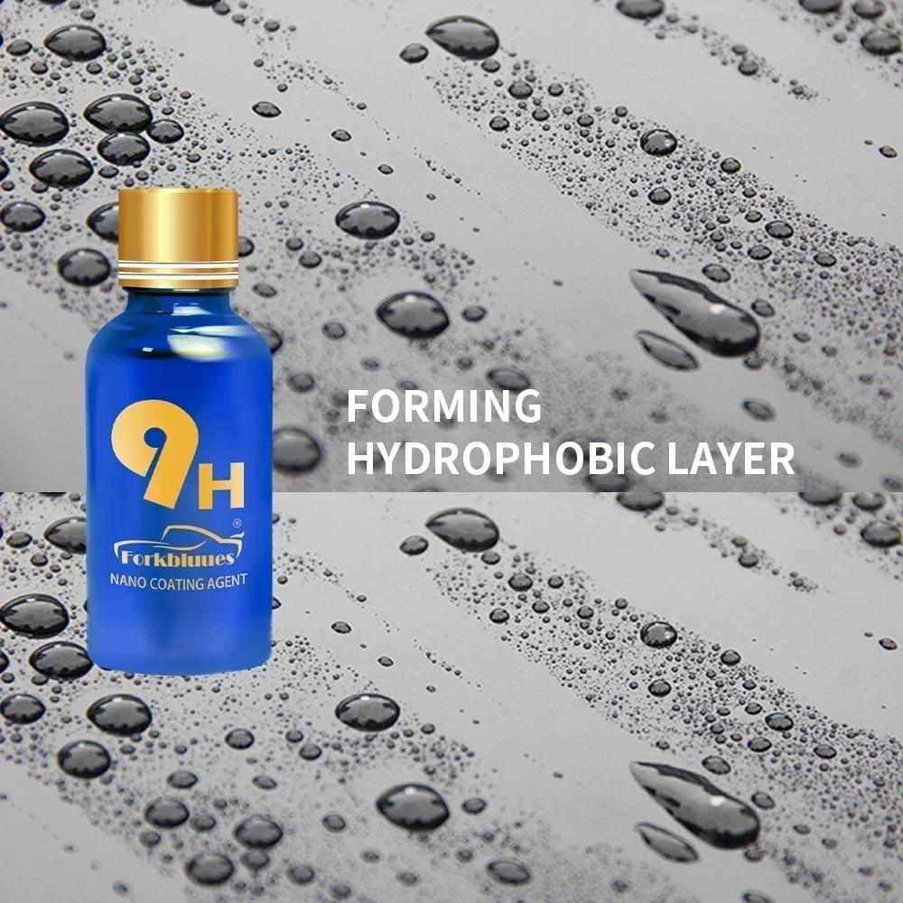 3PCS 9H Car Liquid Ceramic Coat Super Hydrophobic Glass Coating Set Polysiloxane and Nano Materials Ceramics for Cars
