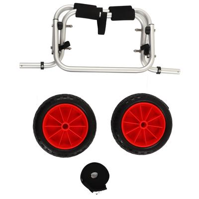 Kayak Trolley Aviation Aluminum 25cm Diameter PU Wheel Adjustable Folding Boat Carrier Cart