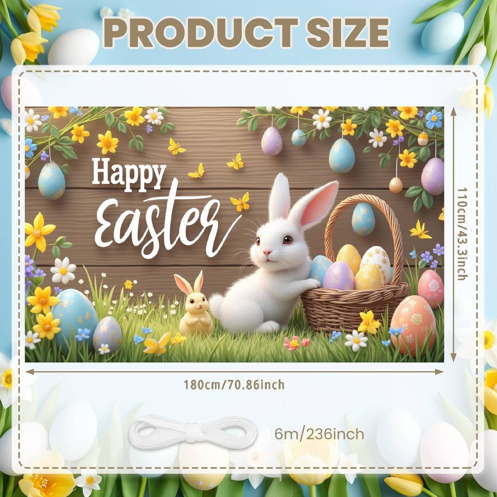 Bunny Background Easter Eggs Decor Easter Backdrop Happy Easter Display Wooden Texture For Family Gathering Spring Celebration