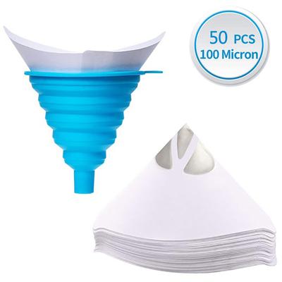 50Pc Paint Filter Paper Purifying Straining Cup Funnel Χαρτί μίας χρήσης 100 Mesh