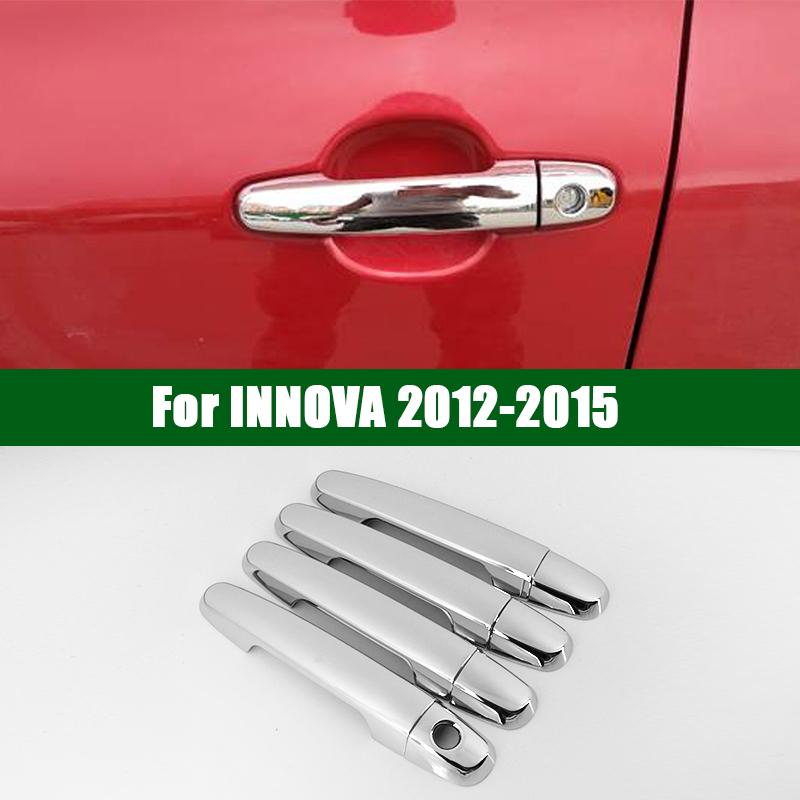 

FOR 2012-2016 TOYOTA INNOVA chrome silver Car Door Handle Cover Trim 2013 2014
