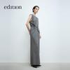 Edition 2025 Spring Sleeveless Twist-Knot Suit Dress