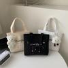 Japanese Harajuku Handbag New Canvas Bag Korean Version Cute Shoulder Bag Large Capacity Letter Printed Bag