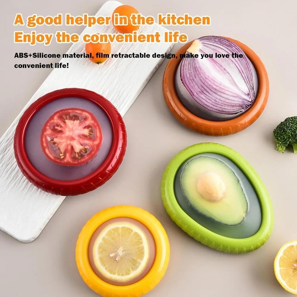 1/4Pcs Silicone Fruit Storage Box Reusable Food Savers Fridge Storage Boxes Keep Fruit and Veg Fresh Storage Box Home Tools