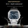 Top Brand New Double Calendar Watch Men's Waterproof Luminous Luxury Quartz Ultra Thin Square Watch