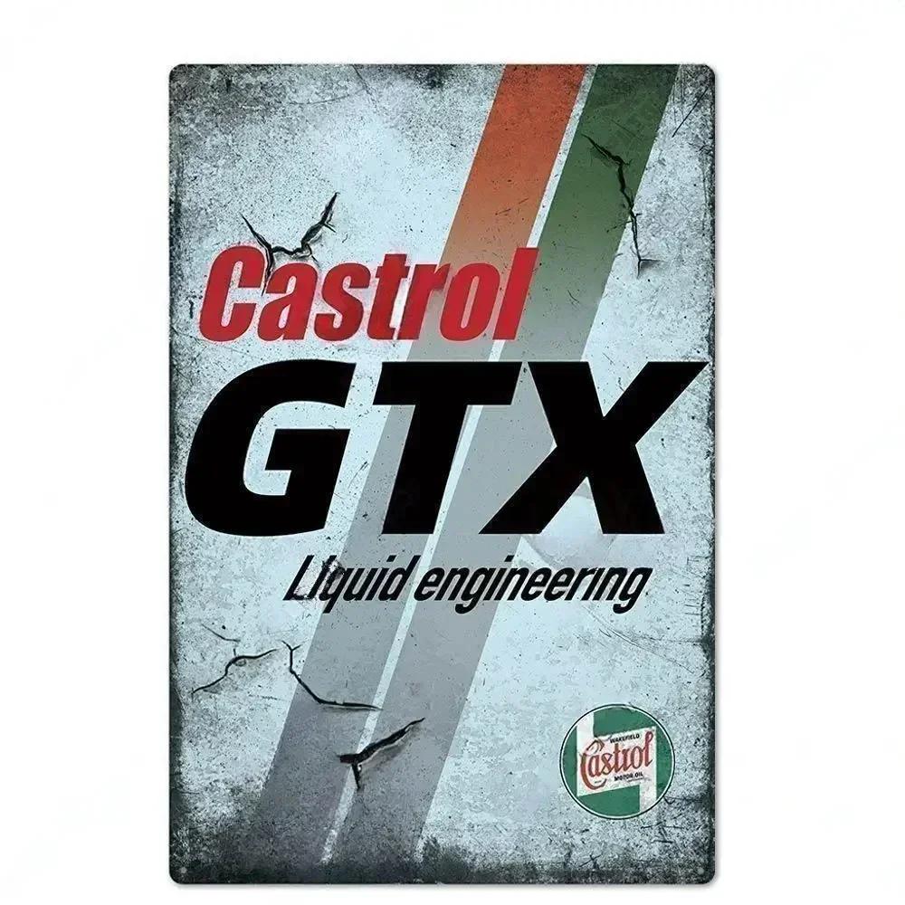 Engine Oil Vintage Signs & Poster Metal Signs:Decorative Plaques for Wall Decoration In Garage,Gas Stations,Man Caves,Clubs,Bars