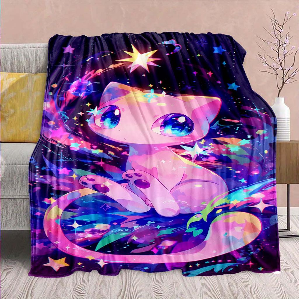 Pokémon Anime Flannel Blanket - Soft Warm Perfect for Sofa, Bedding Camping Travel Office Home Decor -QJY