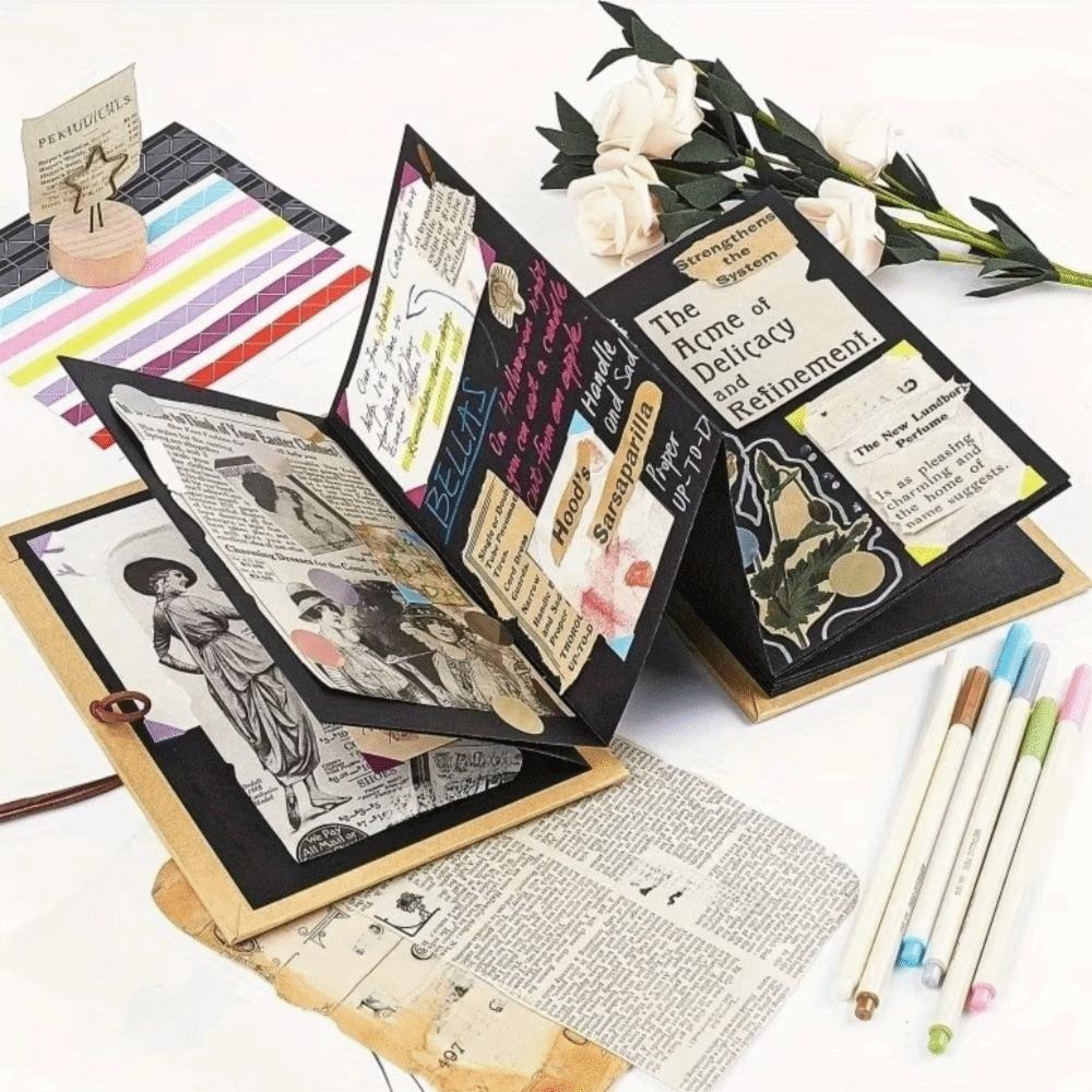 Expandable Accordion Photo Album Retro Diy Photo Album Creative Scrapbook Album  Couple Gift