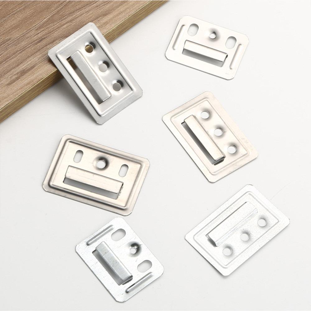 100PCS Buckle Hasp Plate Wall Panel Buckle Clamp Fastener Hardware Furniture Wainscot Board Clip