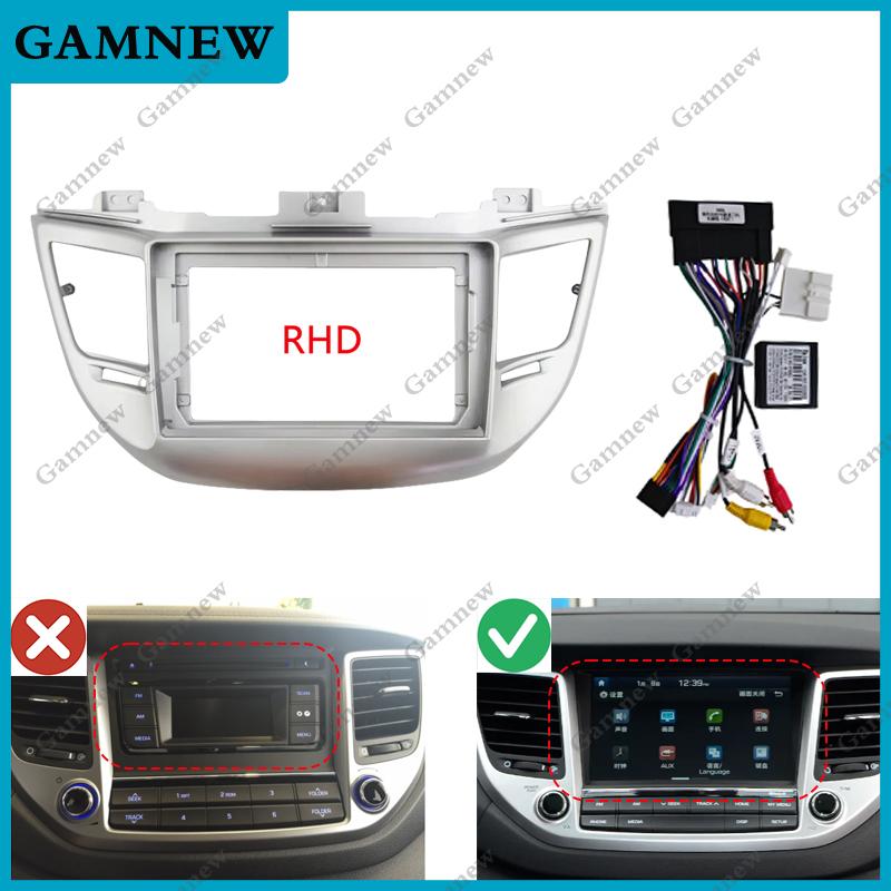 9 Inch Car Frame Fascia Adapter Android Radio Dash Fitting Panel Kit For Hyundai Tucson 2015-2018