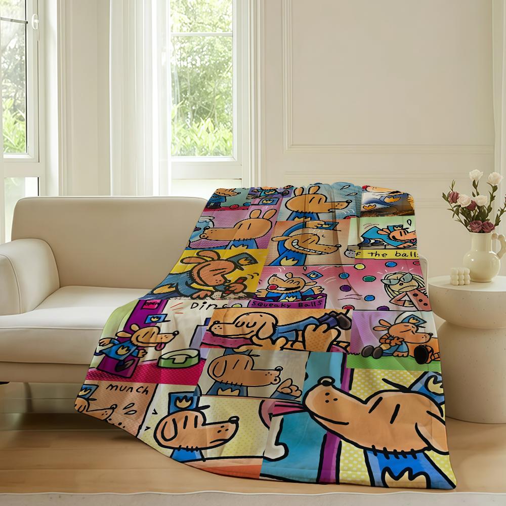 Cartoon Cute D Dog M manS Blanket For Sofa Office Bed Plane Travel Sleep Read Relax Camping Soft And Warm