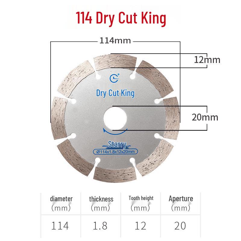 Changli Dry Cut King Diamond Angle Grinder Saw Blade 114