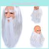 Christmas White Haired Old Man Santa Claus Latex Mask For Role Play Props