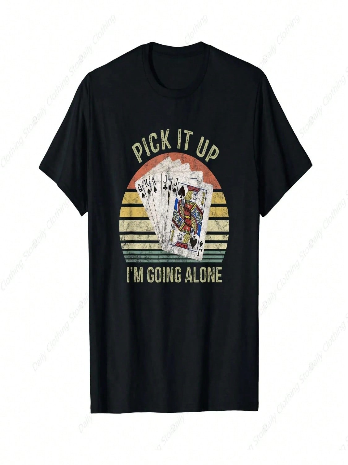 Pick It Up I M Going Alone Funny Euchre Card Game Tournament Womes T-Shirt Clothing Gifts Short Sleeve Outfits Tops S разноцветный