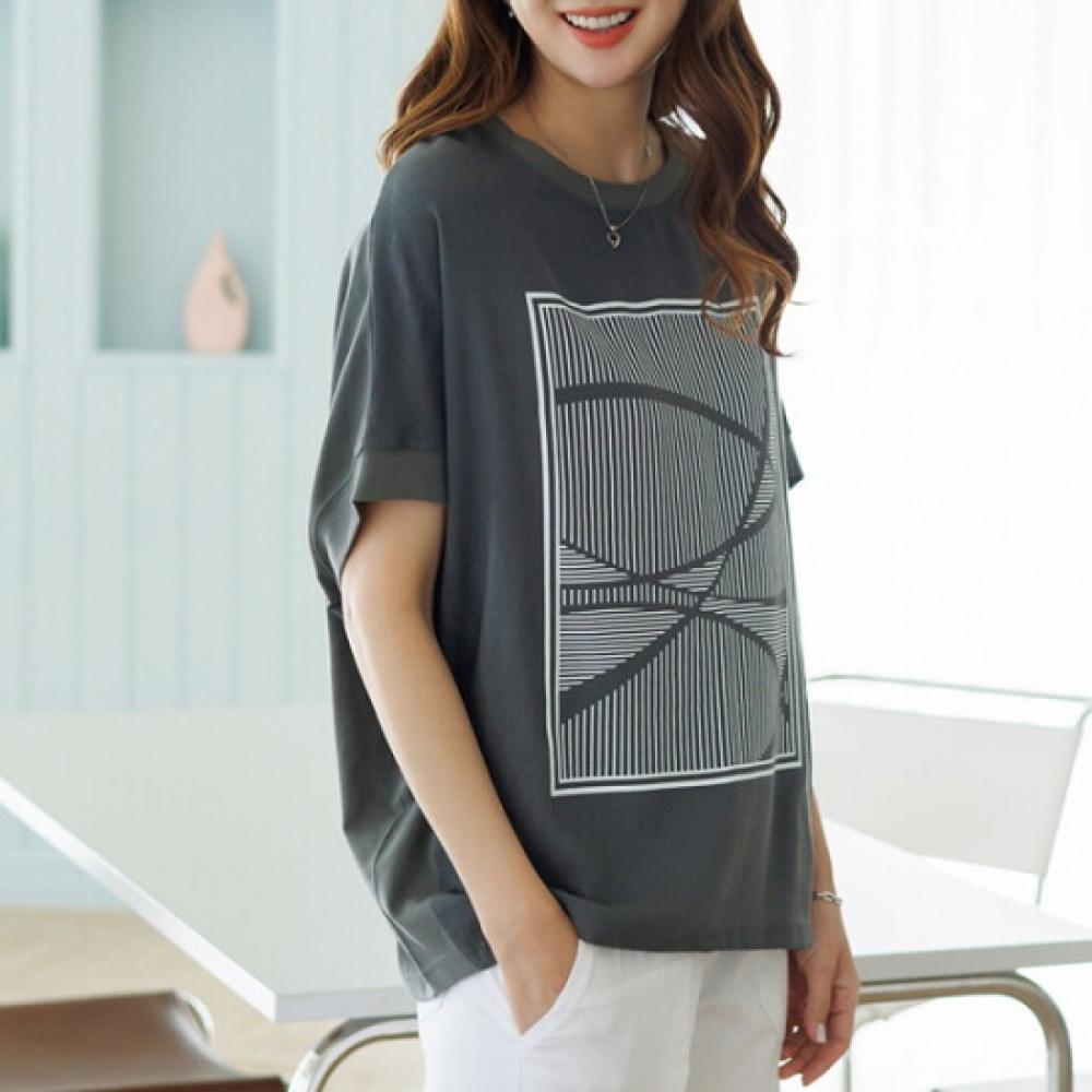 Dedra Oversized Linen T shirT Tbd3309