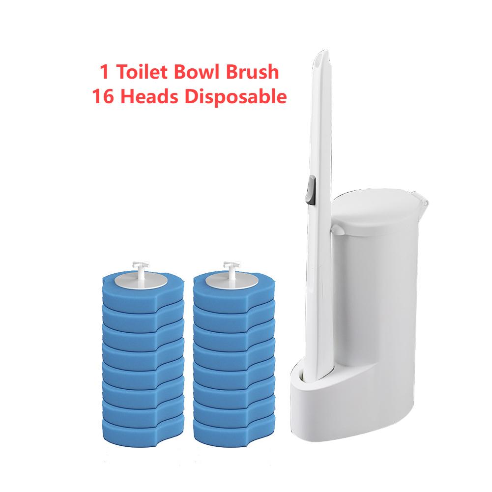 8-32PCS Disposable Toilet Bowl Brush Long Handle Cleaner Brush & Replacement Cleaning Heads Toilet Brush WC Toilet Accessories