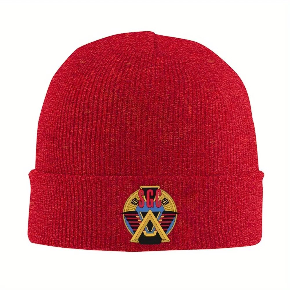 pc Stargate ComUnisexd Knitted Hat Womens Unisexs Skullies Beanies Autumn Winter Hats Acrylic SGC Logo Casual Melon Cap